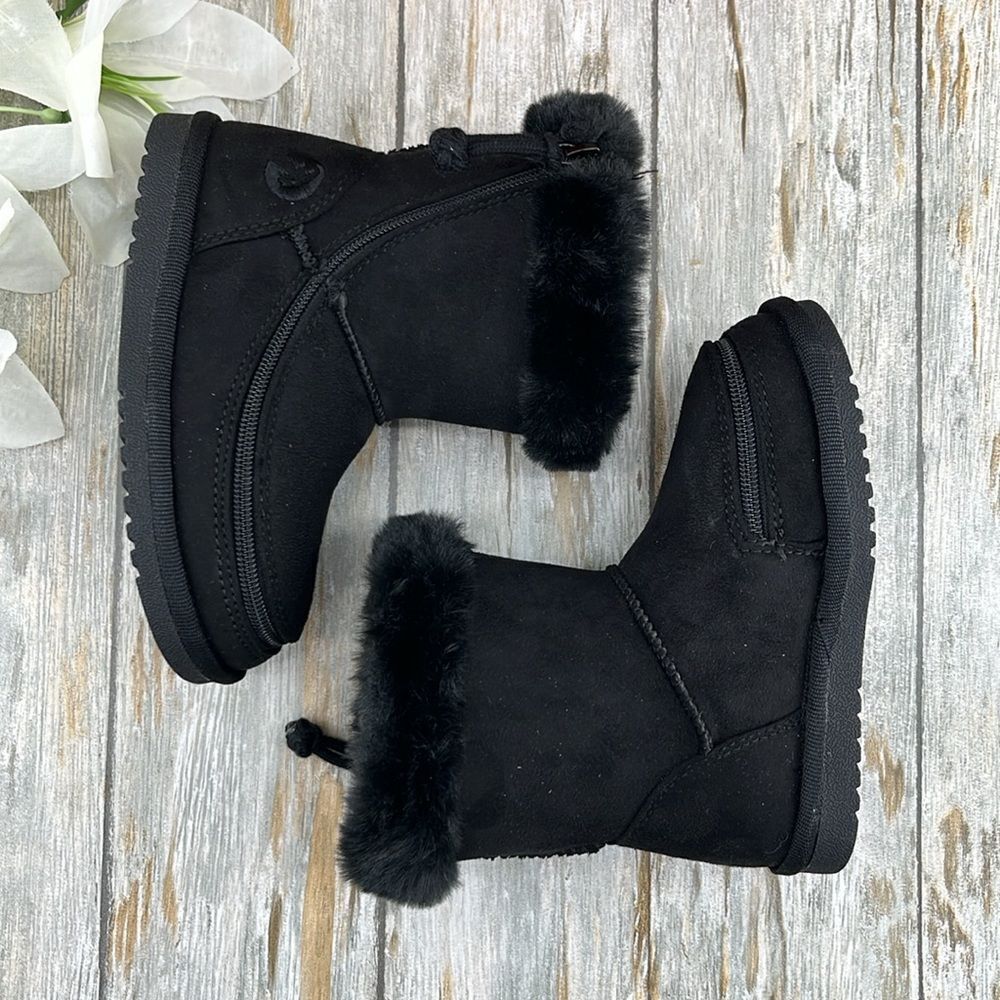 Toddler Cozy Faux Fur Winter Boots Shoes Size 8